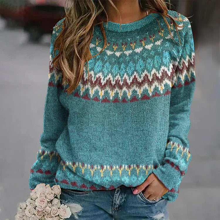 Retro Wave Sweater | Lightweight Autumn Knit