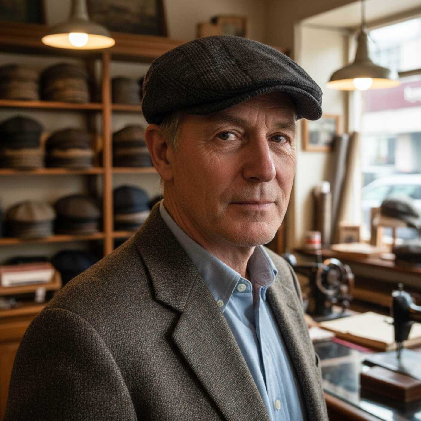Checkered Flat Cap – Lightweight & Durable