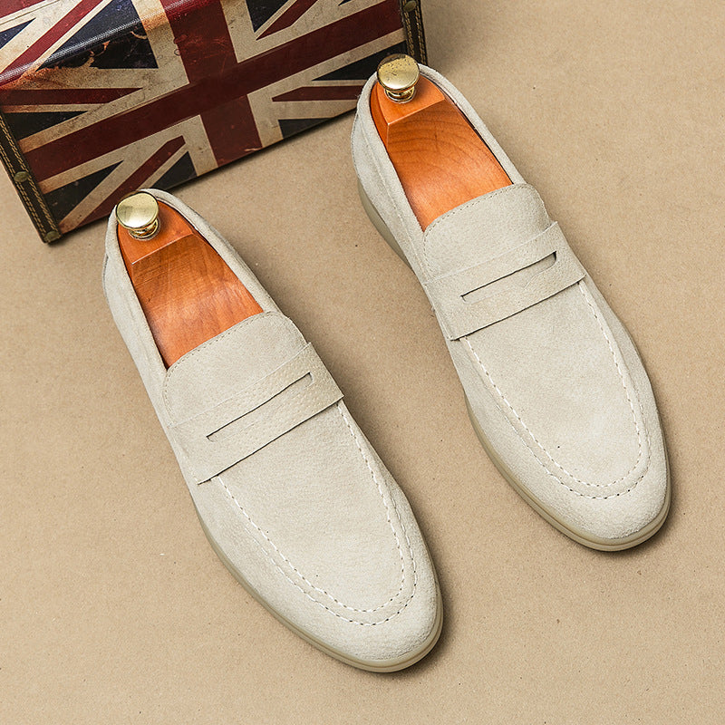 Elegant Suede Loafers | Italian Leather Footwear Slip-On Shoes | Viretti Milano