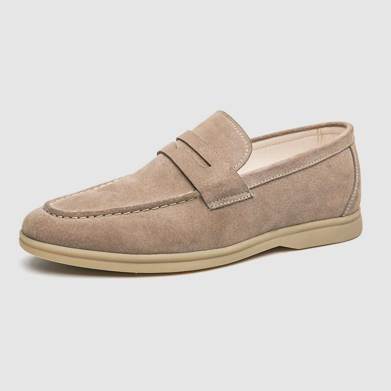 Elegant Suede Loafers | Italian Leather Footwear Slip-On Shoes | Viretti Milano