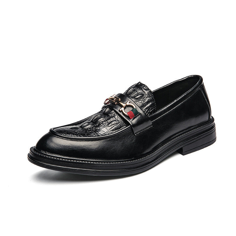 Embossed Leather Loafers | Italian Leather Shoes Slip-On | Viretti Milano