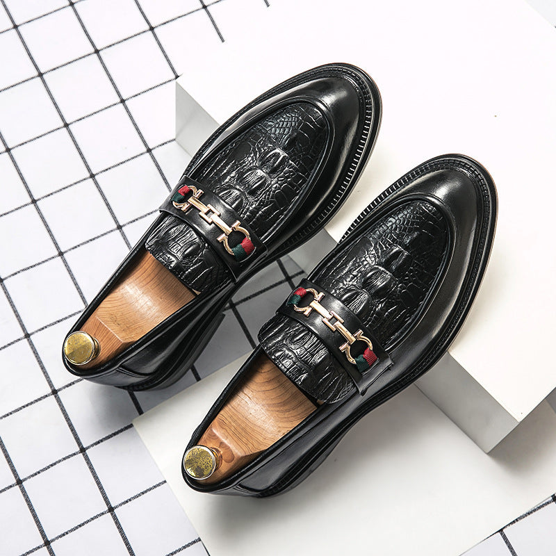 Embossed Leather Loafers | Italian Leather Shoes Slip-On | Viretti Milano