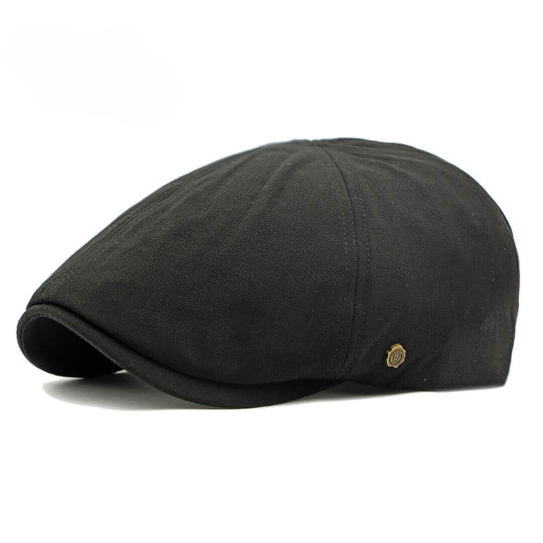 Brushed Cotton Flat Cap | Minimalist Elegance