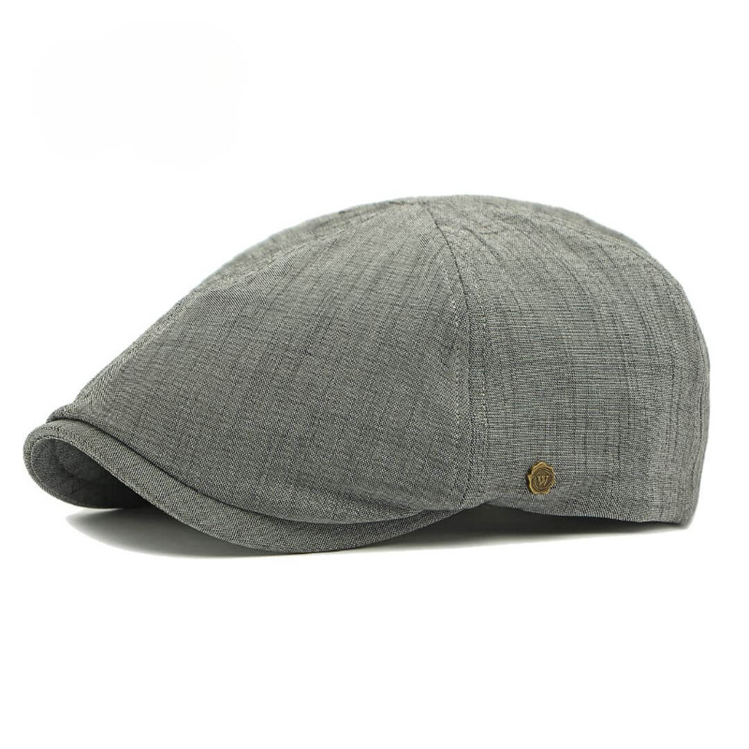 Brushed Cotton Flat Cap | Minimalist Elegance