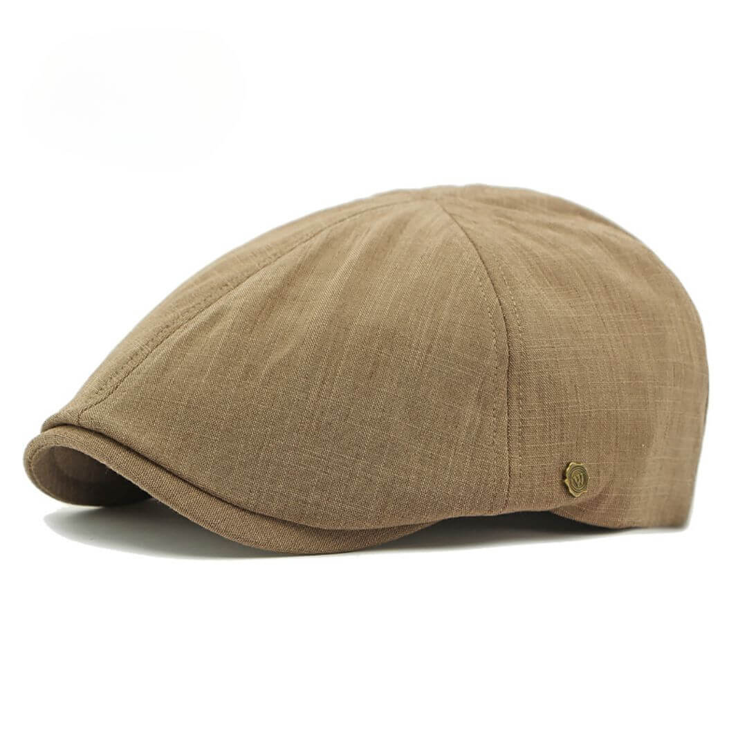 Brushed Cotton Flat Cap | Minimalist Elegance