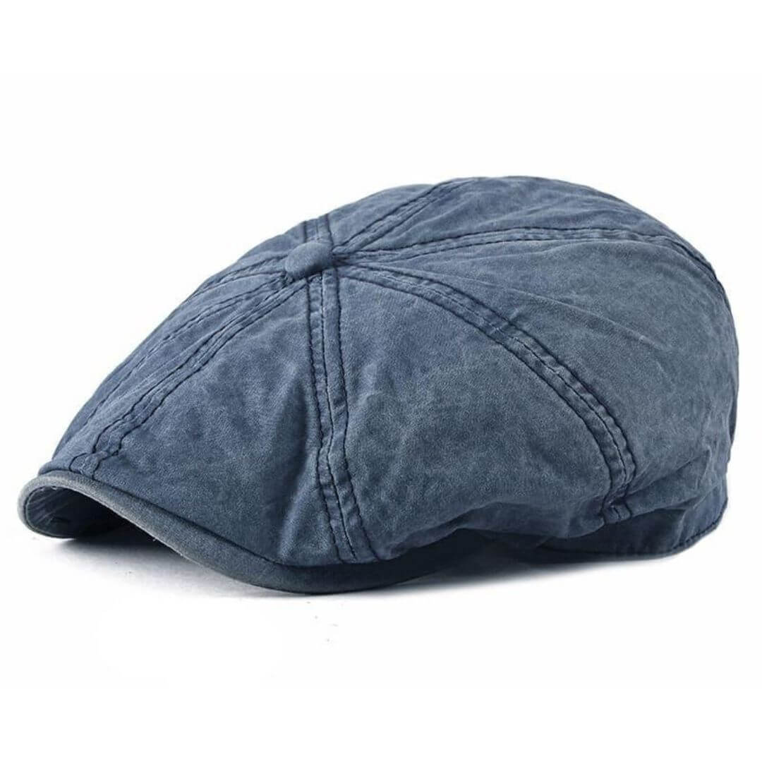 Washed Cotton Newsboy Cap – Adjustable Classic