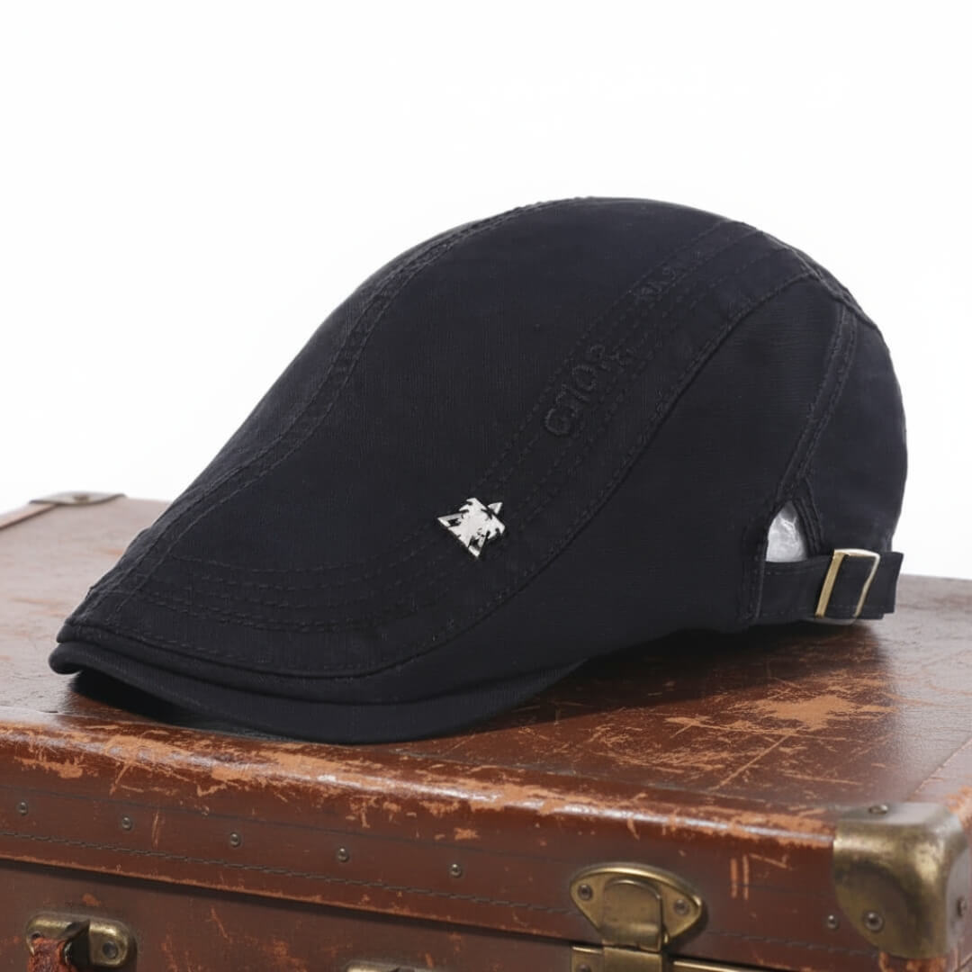 Structured Cotton Flat Cap – Tailored Classic