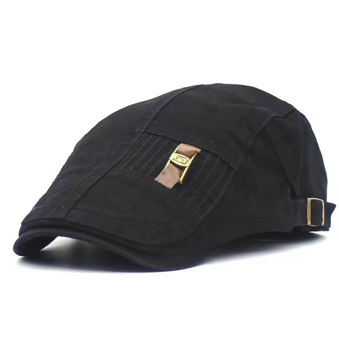 Twill Cotton Flat Cap – Adjustable Comfort