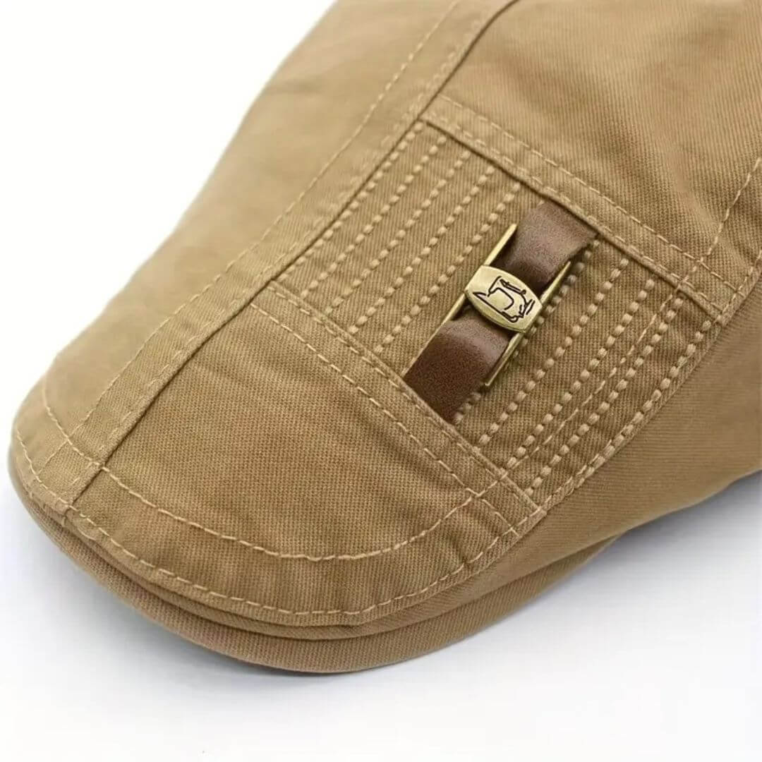 Twill Cotton Flat Cap – Adjustable Comfort