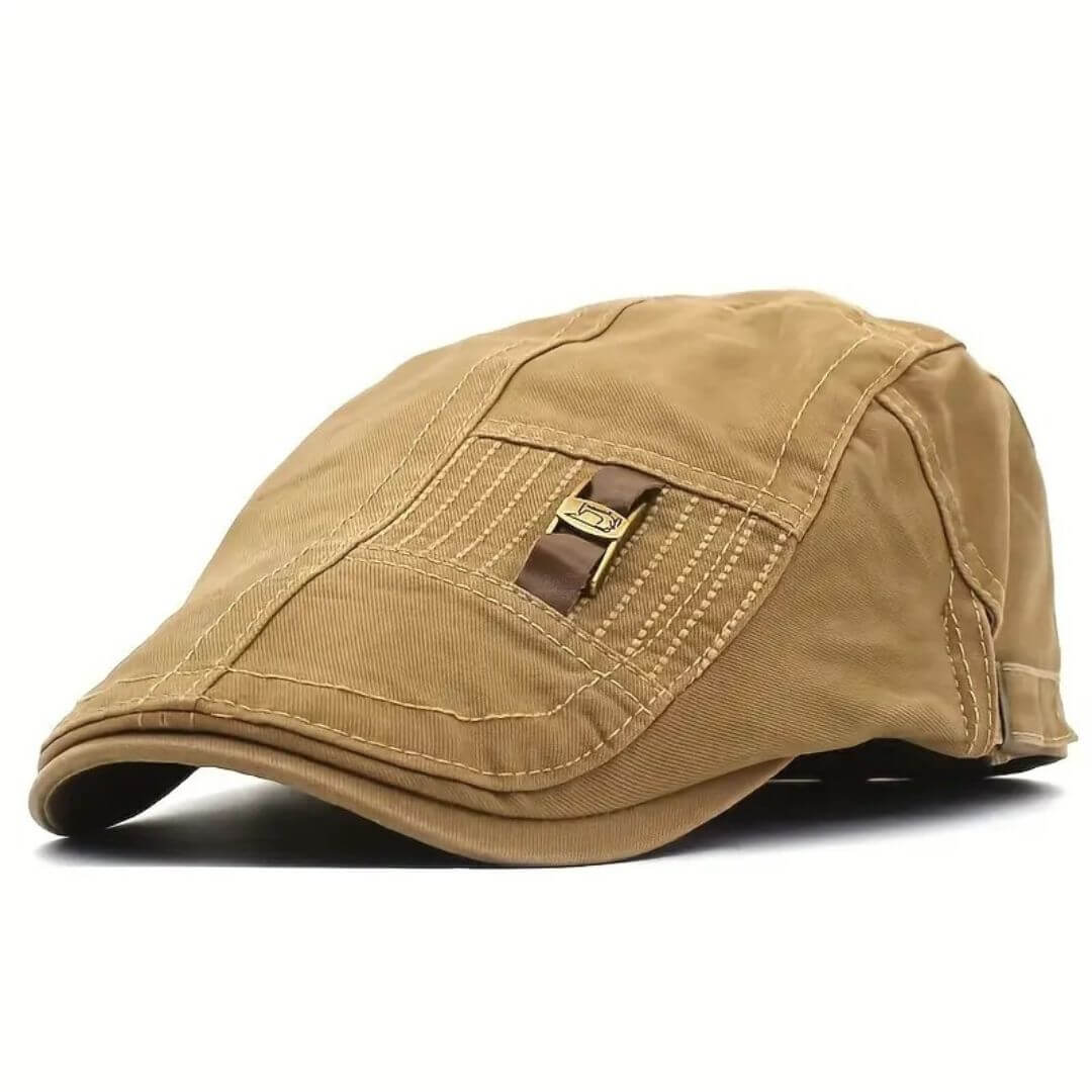 Twill Cotton Flat Cap – Adjustable Comfort