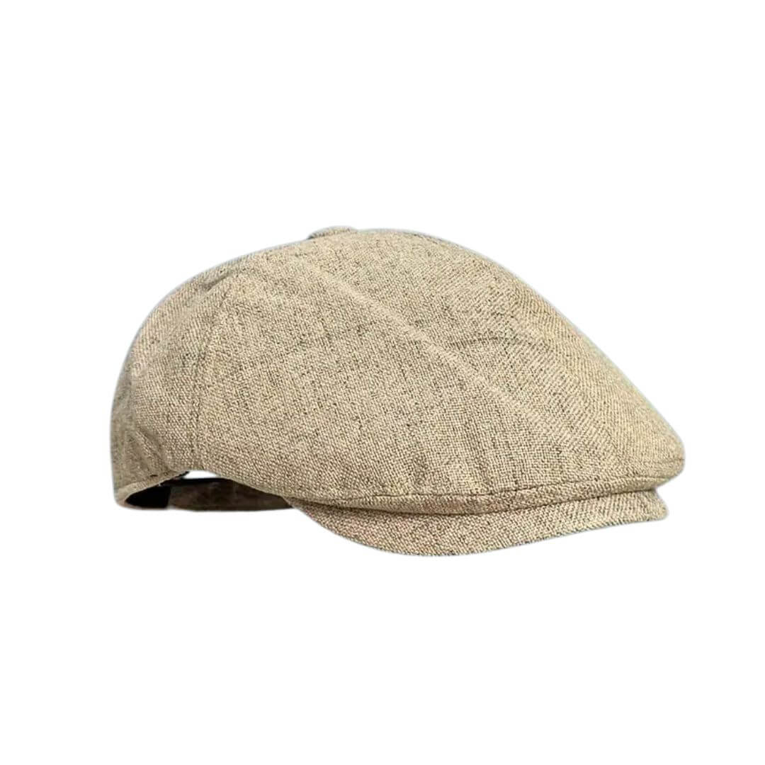 Linen Blend Flat Cap – Lightweight Breathable