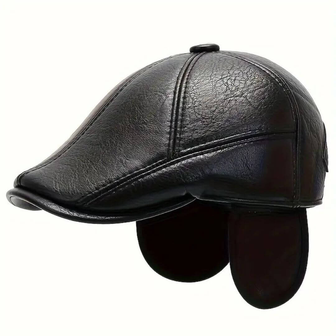 Leather Flat Cap – Classic Stylish Hat