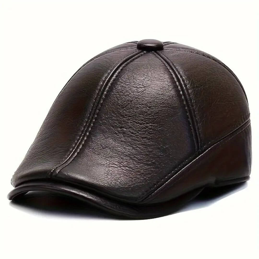 Leather Flat Cap – Classic Stylish Hat