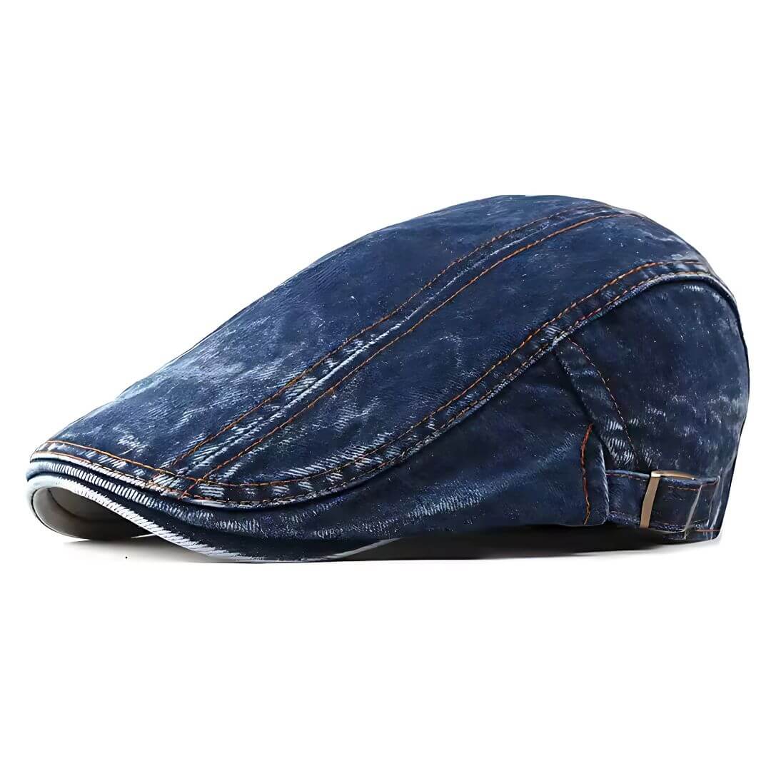Denim Flat Cap - Adjustable Classic
