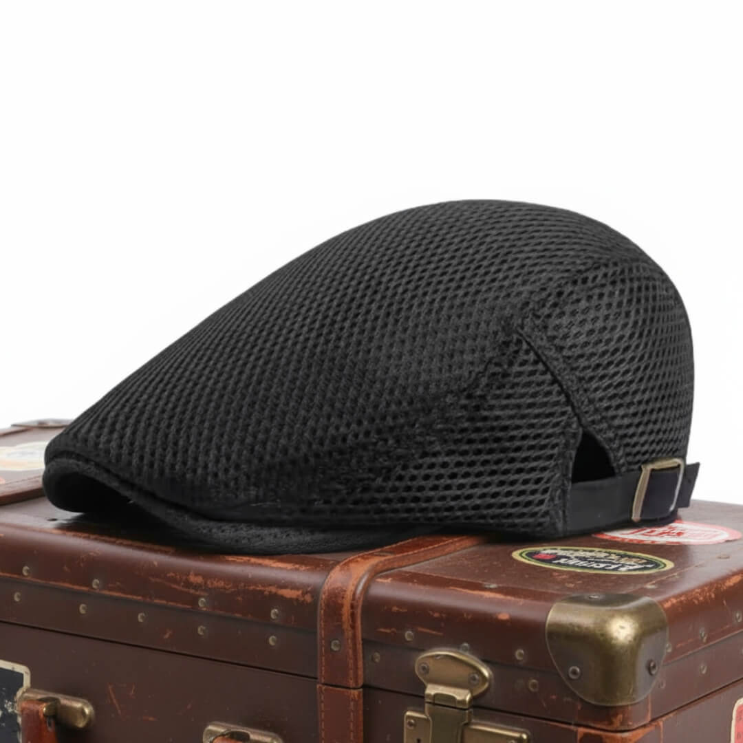 Mesh Acrylic Flat Cap – Breathable, Adjustable
