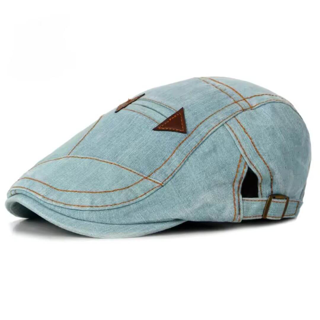 Denim Flat Cap Adjustable Strap