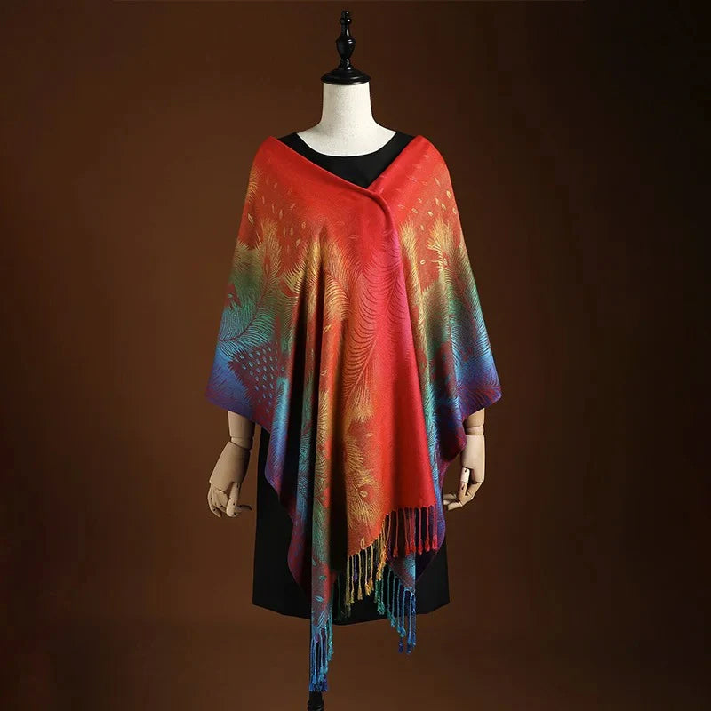 Cashmere Shawl – Bohemian Gradient Wrap