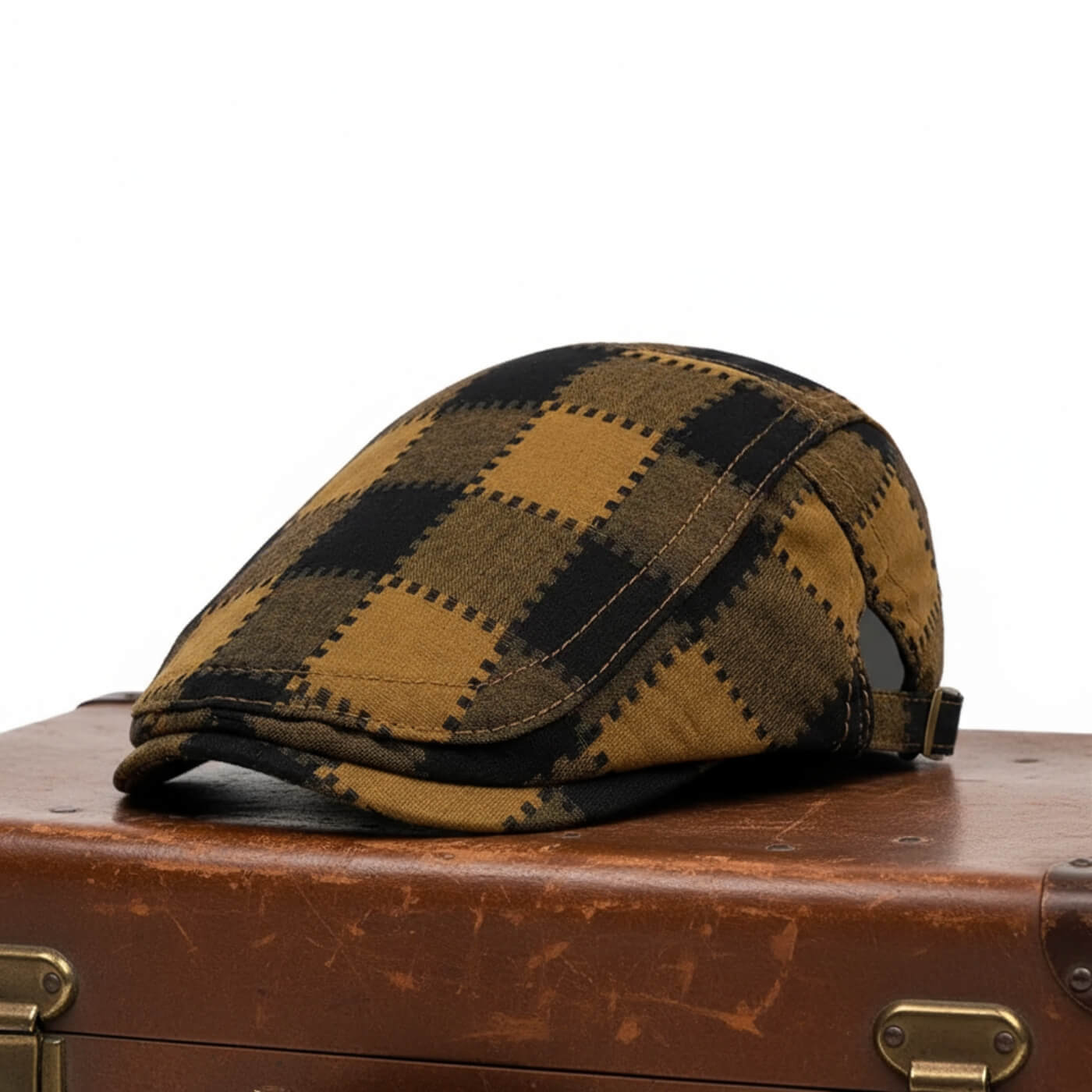 Plaid Flat Cap – Classic Cotton