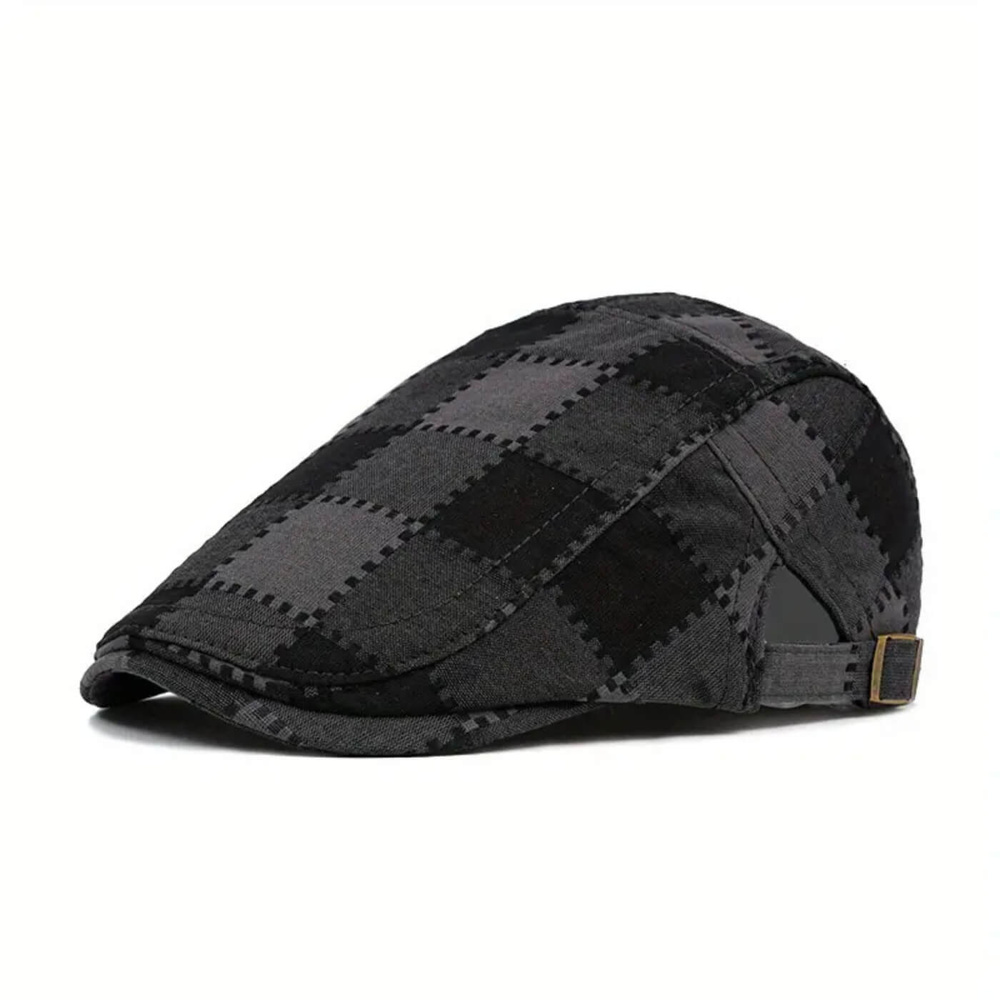 Plaid Flat Cap – Classic Cotton