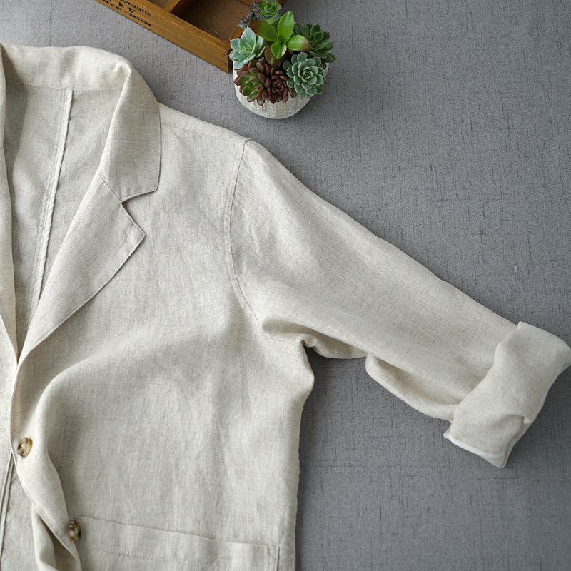 Linen Blazer | Lightweight Structured Lapel