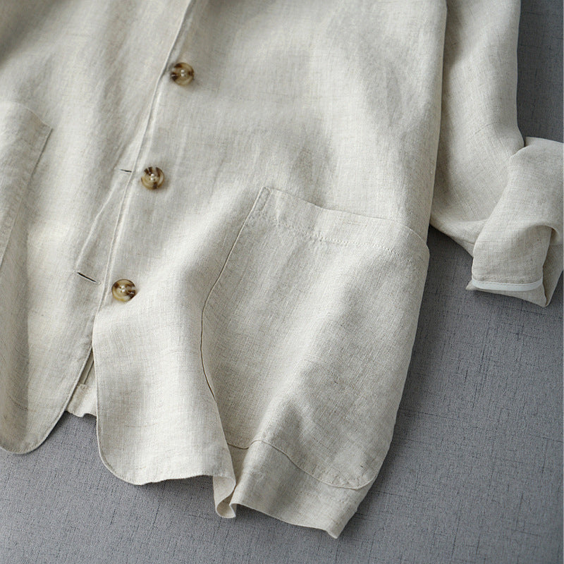 Linen Blazer | Lightweight Structured Lapel