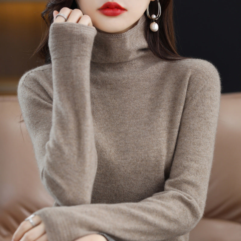 Wool Turtleneck Sweater - Elegant Soft Blend