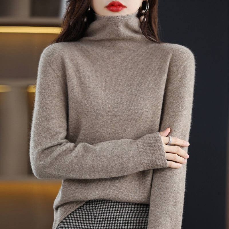 Wool Turtleneck Sweater - Elegant Soft Blend