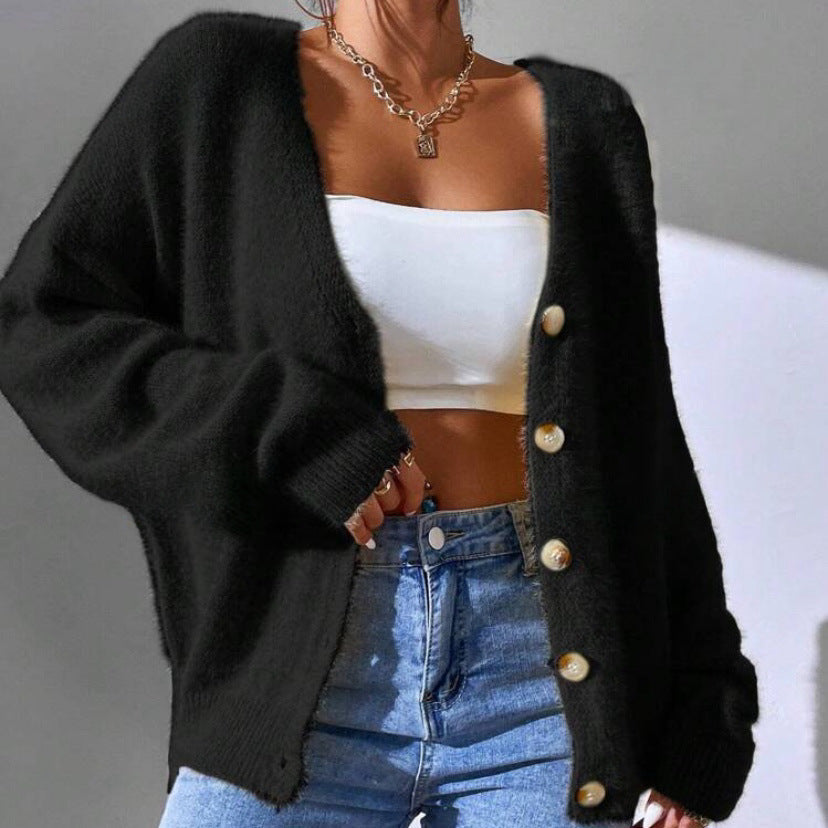 Mink Cardigan Luxe Faux Mink