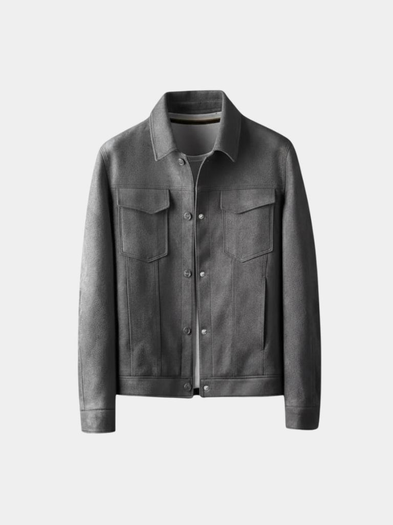 Leather Aviator Jacket | Cozy Tailored Fit