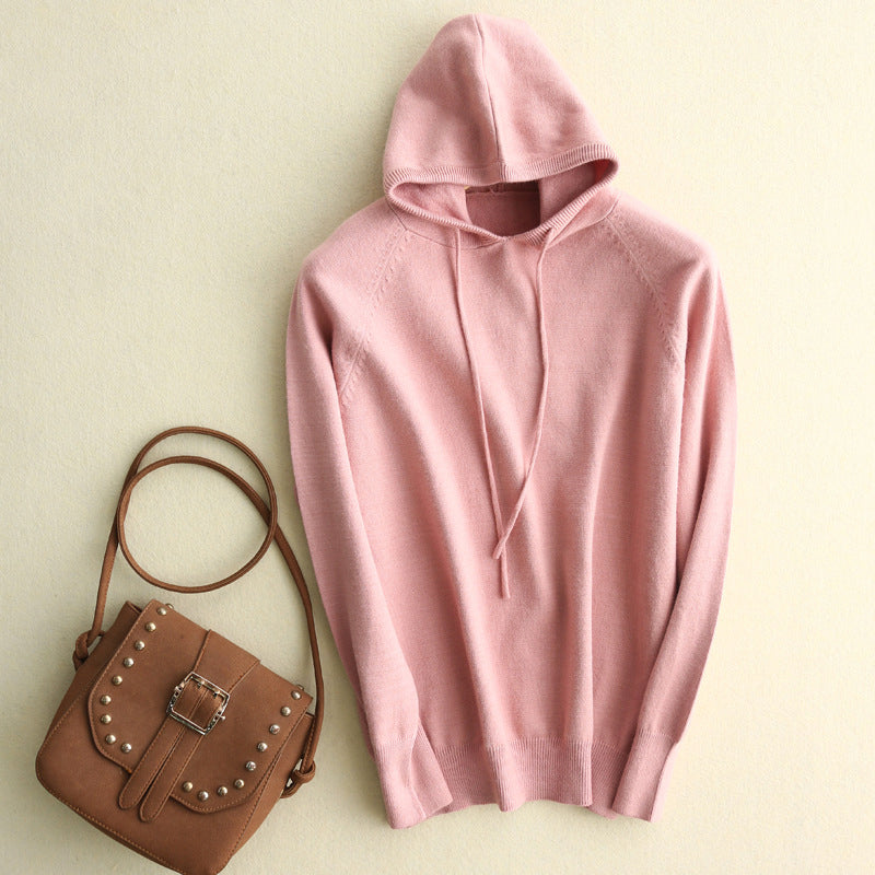 Soft Knit Hoodie - Lightweight Cozy Pullover