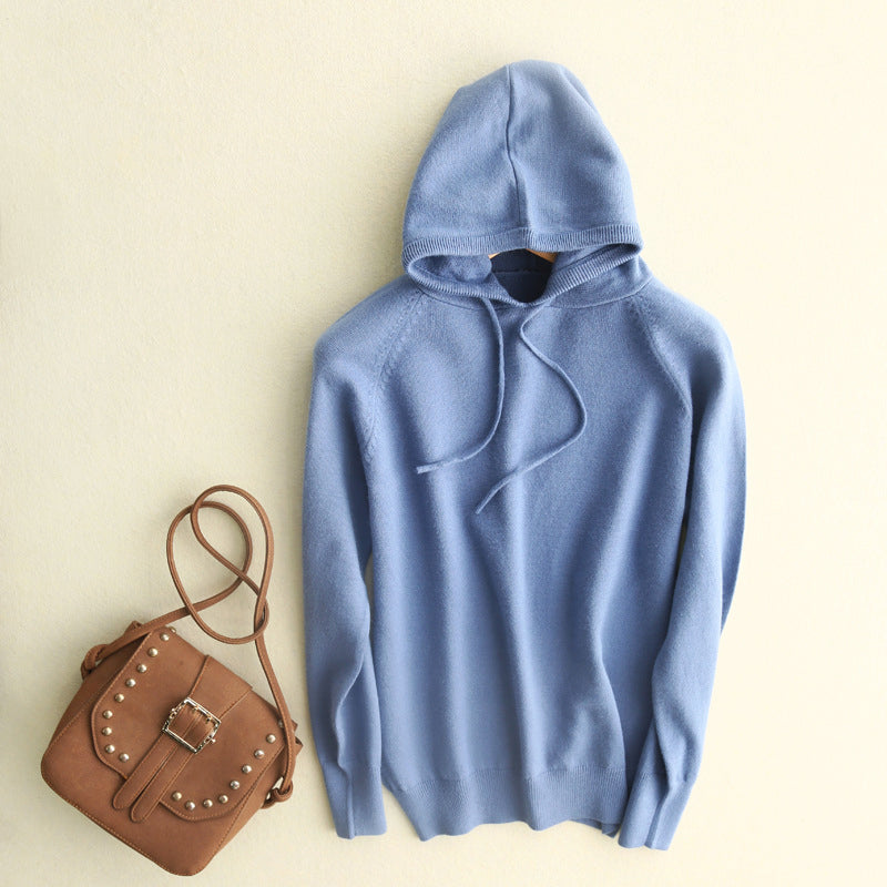 Soft Knit Hoodie - Lightweight Cozy Pullover