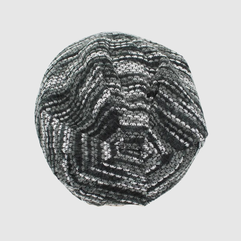 Winter Beanie - Striped Wool Hat