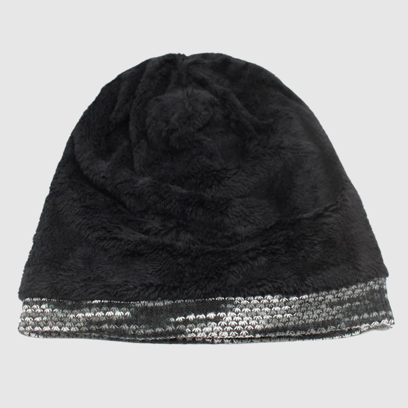 Winter Striped Beanie – Wool Knit