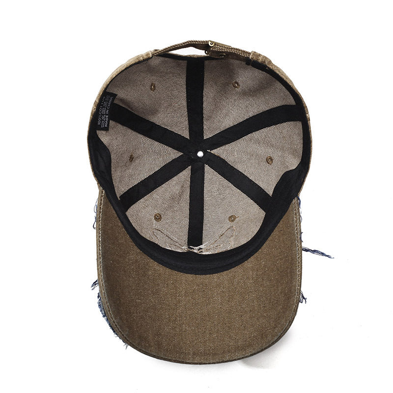 Denim Baseball Cap – Embroidered Butterfly