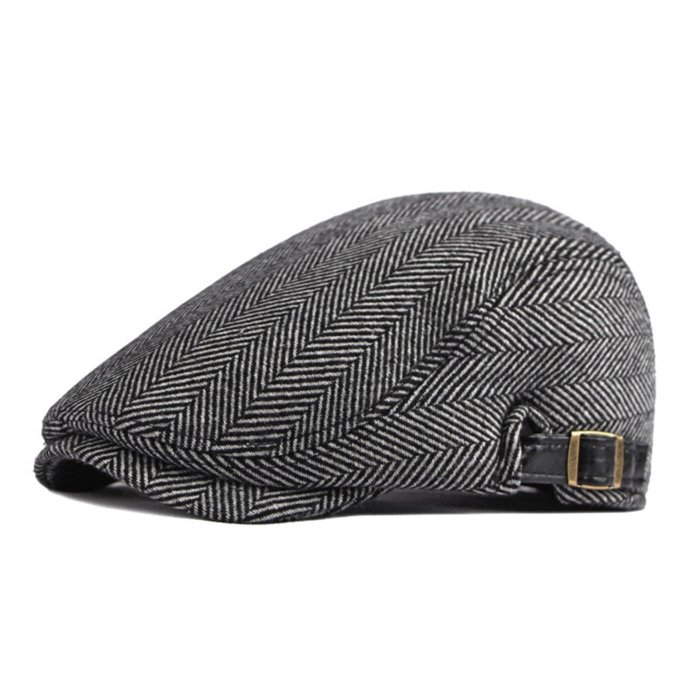 Wool Flat Cap – Classic Adjustable Style