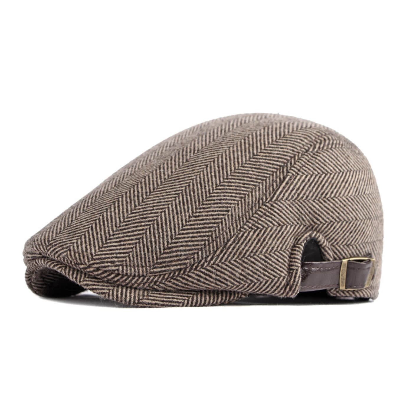 Wool Flat Cap – Classic Adjustable Style