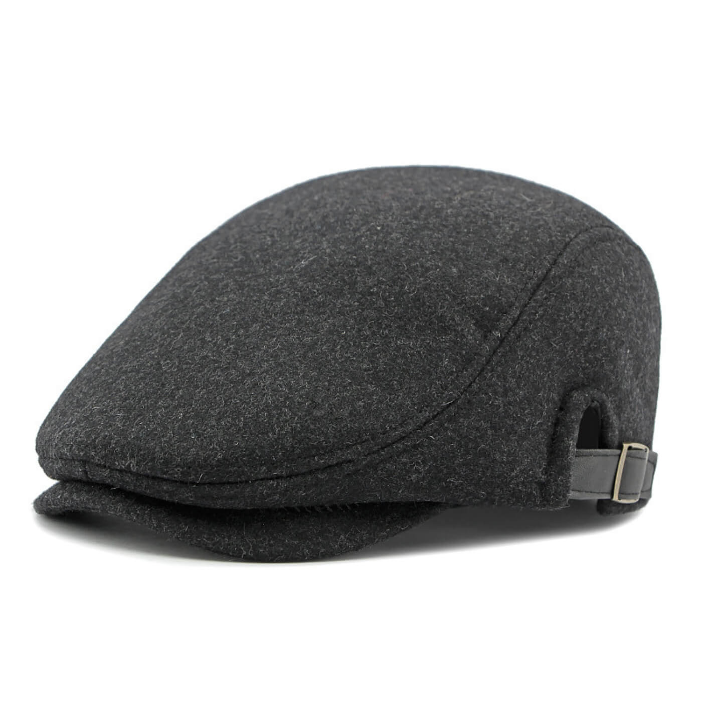 Wool Flat Cap – Classic Adjustable Style