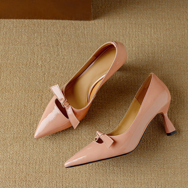Elegant Pumps – Viretti Milano Bow Accent