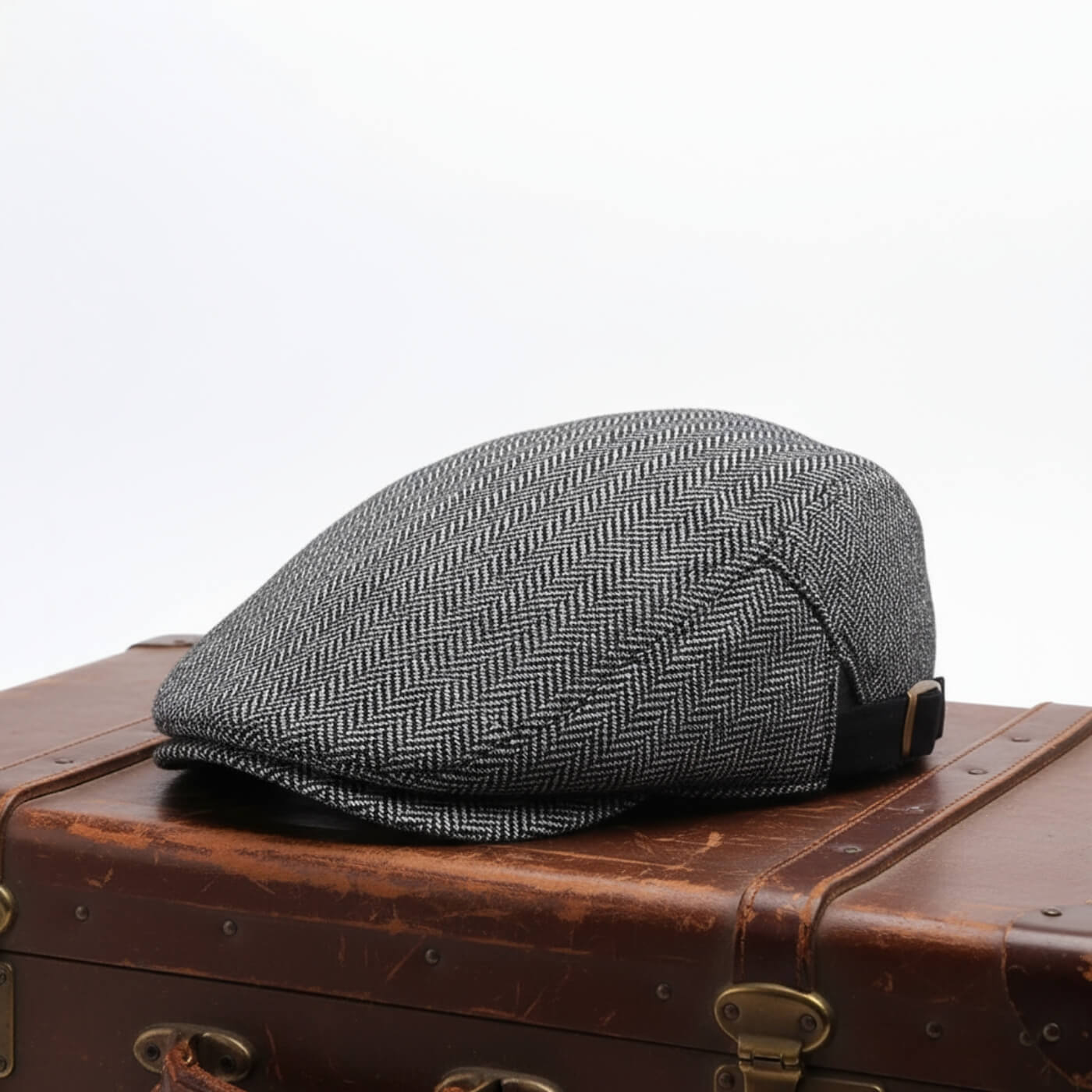 Herringbone Flat Cap | Lightweight Design
