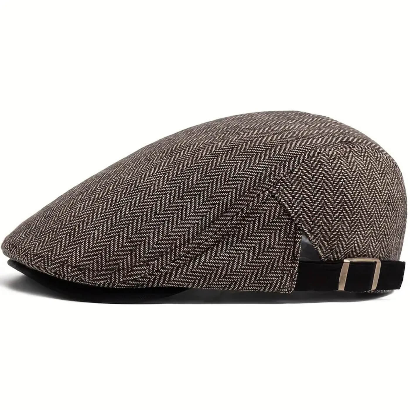 Herringbone Flat Cap | Lightweight Design