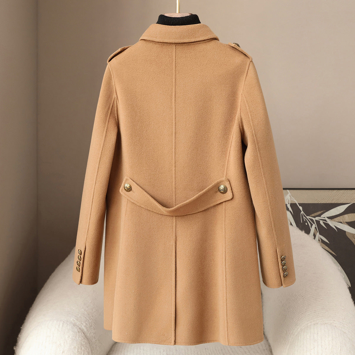Wool Cashmere Coat | Double-Breasted Chic