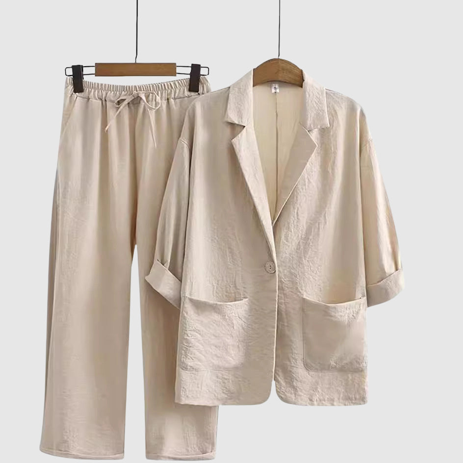 Linen Blazer Set | Loose Fit Duo