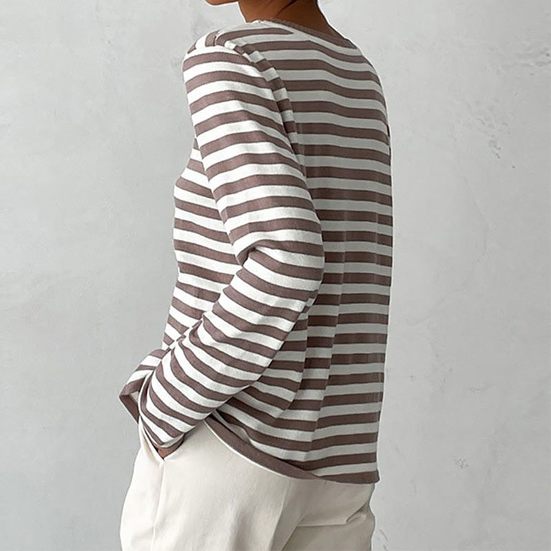 Striped Long Sleeve Shirt | Viretti Milano