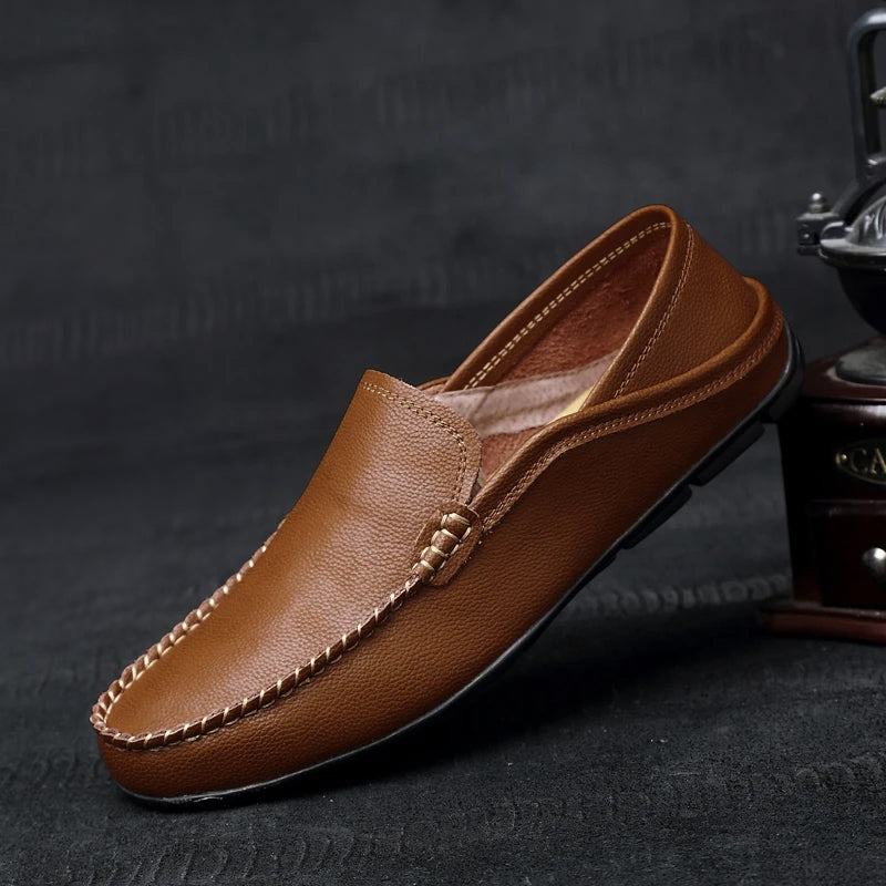 Leather Driving Loafers | Italian Genuine Leather Shoes | Viretti Milano