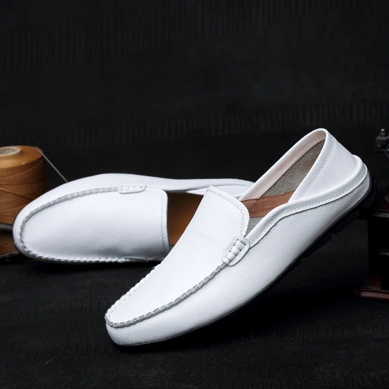Leather Driving Loafers | Italian Genuine Leather Shoes | Viretti Milano
