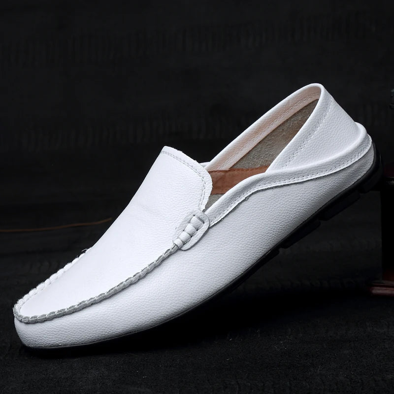 Leather Driving Loafers | Italian Genuine Leather Shoes | Viretti Milano