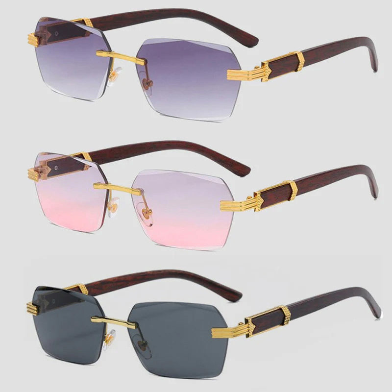 Rimless Gradient Sunglasses – Polarized Lightweight Luxury