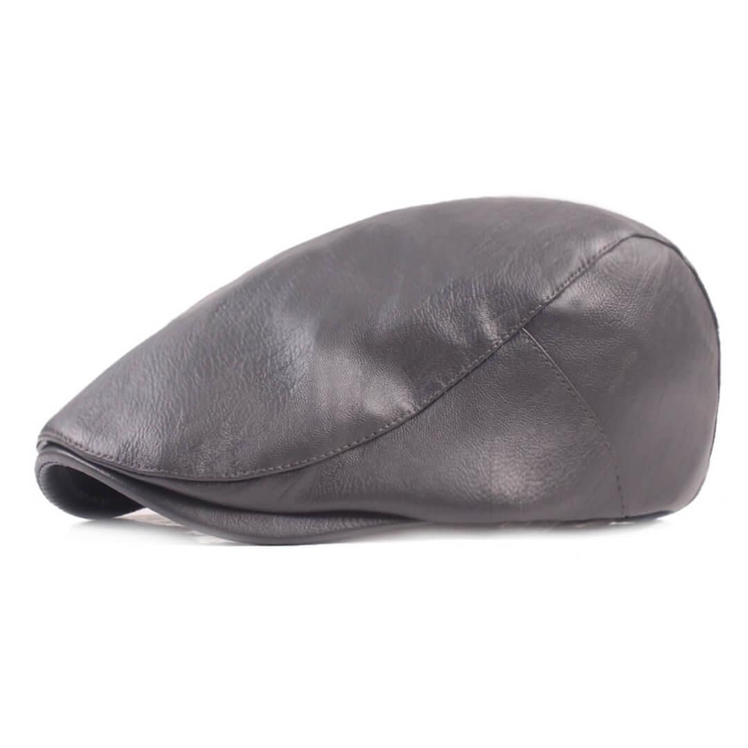 Leather Flat Cap | Classic Minimalist Style