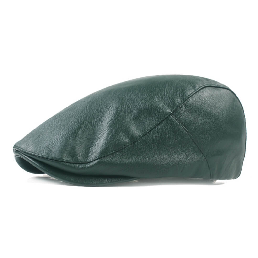 Leather Flat Cap | Classic Minimalist Style