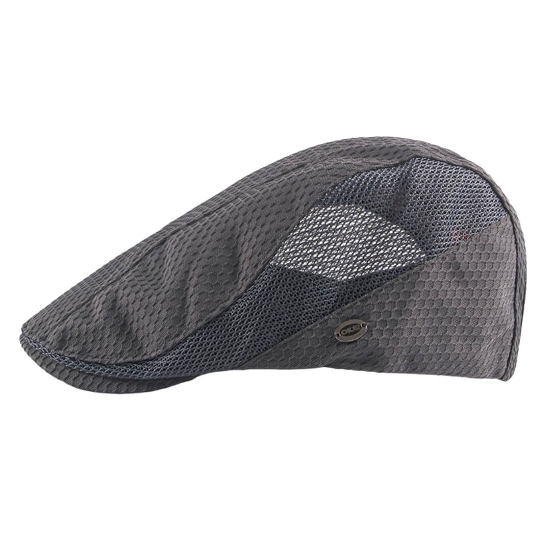 Mesh Flat Cap – Adjustable Honeycomb Design